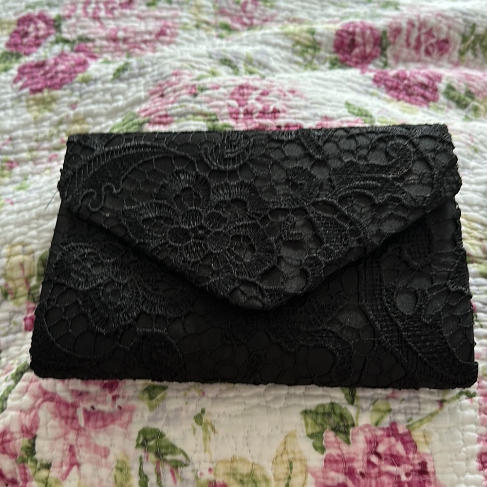 Black Lace Evening Clutch